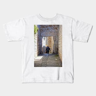 Man Walking Through Archway, Hvar Kids T-Shirt